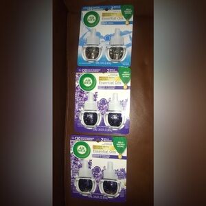 3~Air Wick Scented Oil 2 pack Refill Lavender & Chamomile And Fresh Linen Air Fr